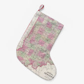  kaart van Indiana (1864) Kleine Kerstsok (Voorkant (Hangend))