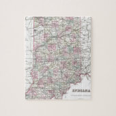 Kaart van Indiana. Joseph Hutchins Colton Legpuzzel (Verticaal)