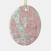  kaart van Indianapolis Indiana (1967) Keramisch Ornament (Rechts)