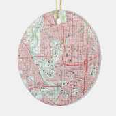  kaart van Indianapolis Indiana (1967) Keramisch Ornament (Links)