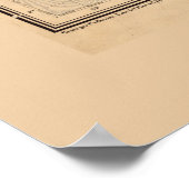 Kaart van Indochina (1895) Poster (Hoek)