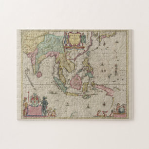  kaart van Indonesië (1665) Legpuzzel