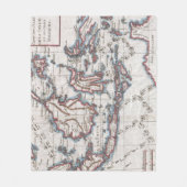  kaart van Indonesië (1780) Fleece Deken (Voorkant)