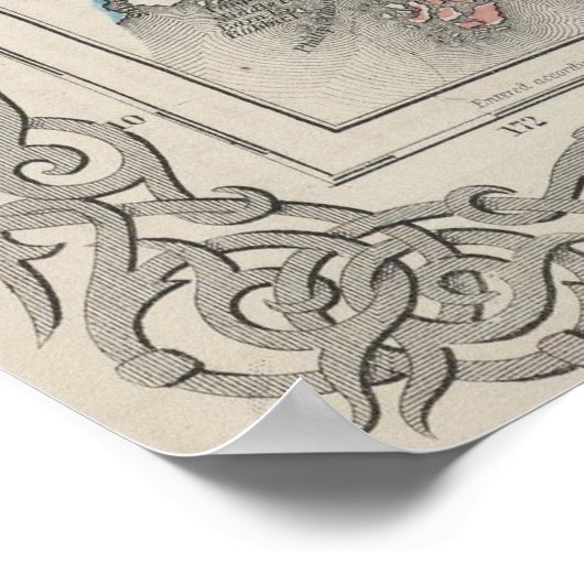  kaart van Indonesië en de Filipijnen Poster (Hoek)