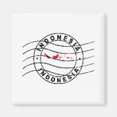 Kaart van Indonesië, poststempel Magneet (Voorkant)