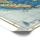  kaart van Indonesië, tekst in het Frans Poster (Hoek)