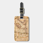 Kaart van inheemse Amerikaanse stammen in Nieuw-En Bagagelabel (Voorkant verticaal)