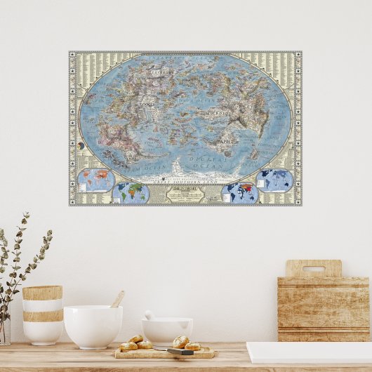 Kaart van Internet 2.0 Poster (Keuken)