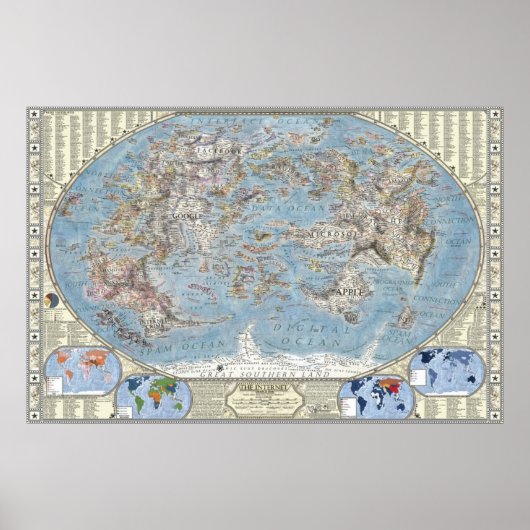 Kaart van Internet 2.0 Poster (Voorkant)