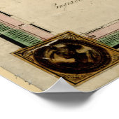  kaart van Iowa (1845) Poster (Hoek)