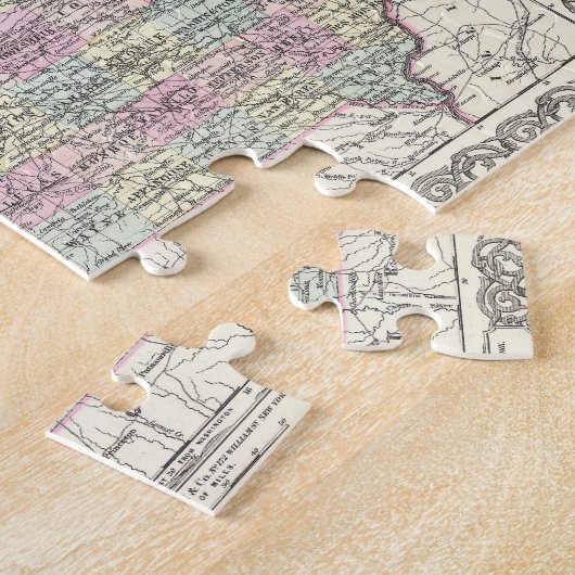  kaart van Iowa (1855) Legpuzzel (Zijkant)