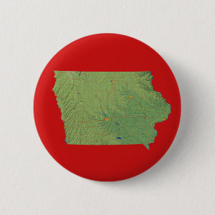 Kaart van Iowa Button