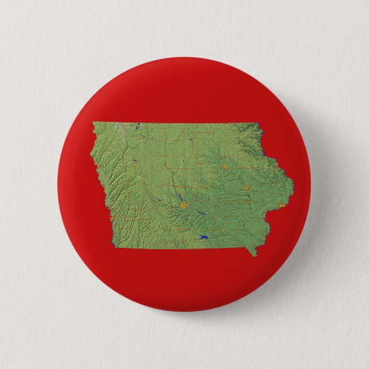 Kaart van Iowa Button (Voorkant)