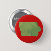Kaart van Iowa Button (Voorkant /achterkant)