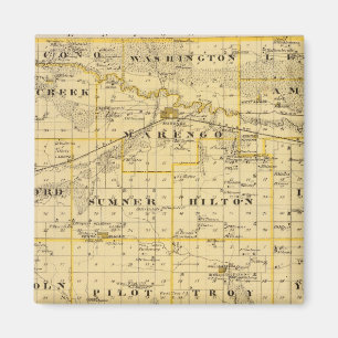 Kaart van Iowa County, staat Iowa Magneet