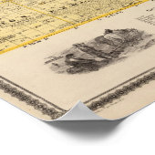 Kaart van Iowa County, staat Iowa Poster (Hoek)