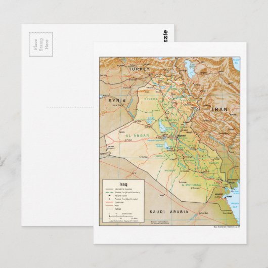 Kaart van Irak (1999) (Voorkant / Achterkant)