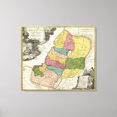 Kaart van Israël (1720) Canvas Afdruk (Voorkant)