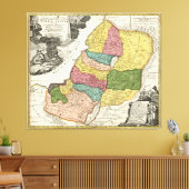 Kaart van Israël (1720) Canvas Afdruk (Insitu (Woonkamer))