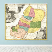 Kaart van Israël (1720) Canvas Afdruk (Insitu (Houten vloer))