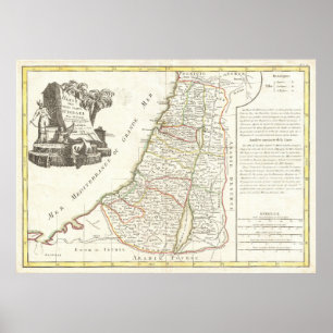 kaart van Israël (1770) Poster
