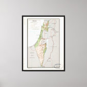 Kaart van Israël (1967) Canvas Afdruk (Voorkant)