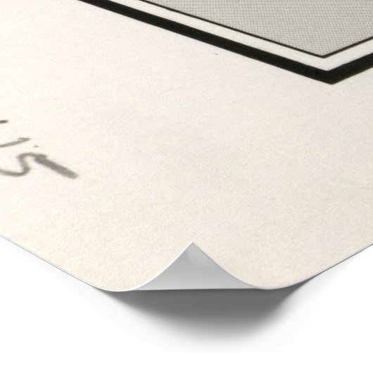 Kaart van Israël (1967) Poster (Hoek)