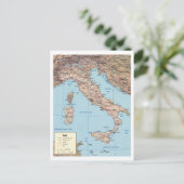 Kaart van Italië (Staand voorkant)