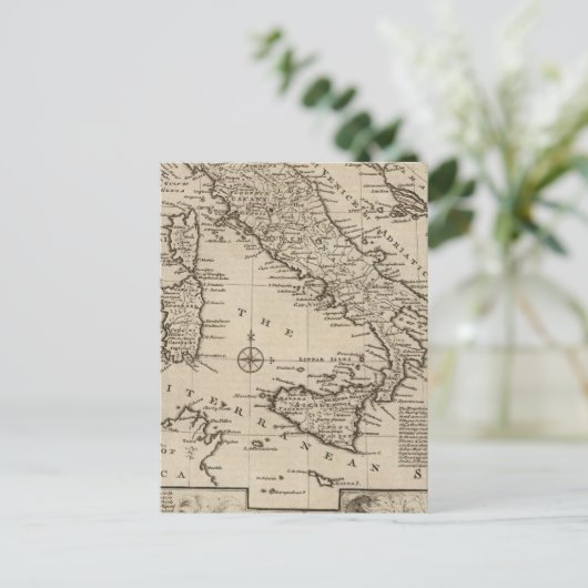 Kaart van Italië (Staand voorkant)