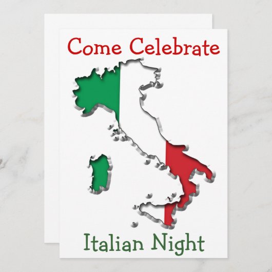 Kaart van Italië (Voorkant / Achterkant)