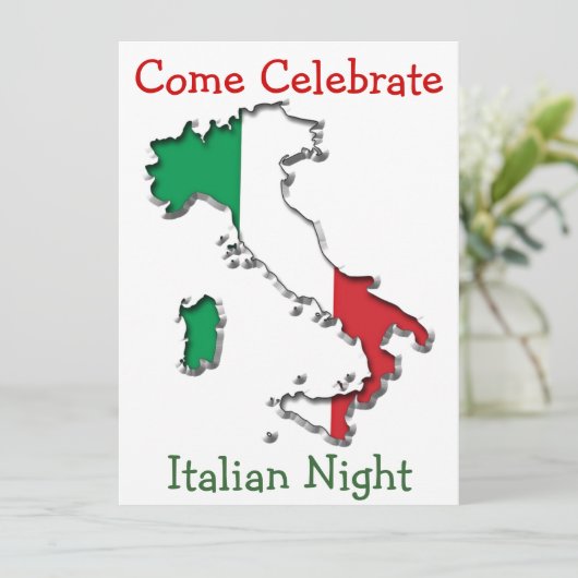 Kaart van Italië (Staand voorkant)