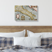  kaart van Italië (1584) Canvas Afdruk (Insitu (Slaapkamer))