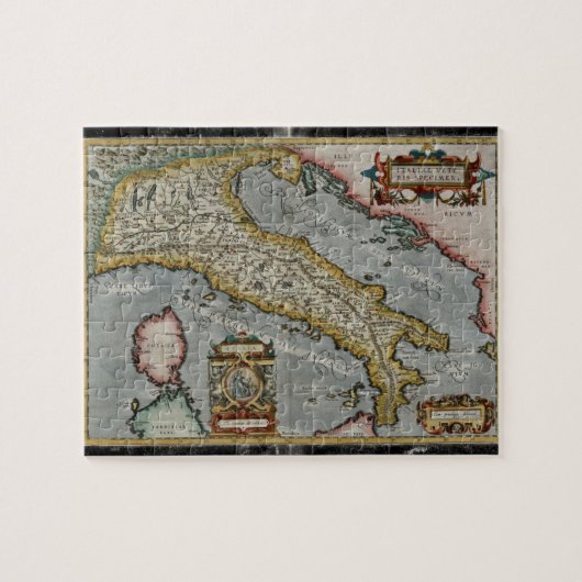  kaart van Italië (1584) Legpuzzel (Horizontaal)