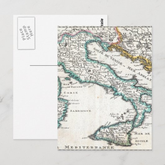 kaart van Italië (1706) (Voorkant / Achterkant)