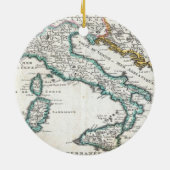  kaart van Italië (1706) Keramisch Ornament (Achterkant)