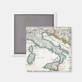kaart van Italië (1706) Magneet (Voorkant / Achterkant)