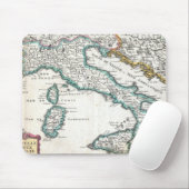  kaart van Italië (1706) Muismat (Met muis)