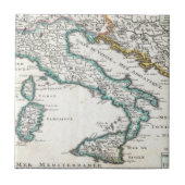 kaart van Italië (1706) Tegeltje (Voorkant)