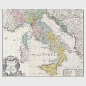  kaart van Italië (1742) Cadeaupapier (Vlak)