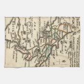  kaart van Italië (1758) Theedoek (Horizontaal)