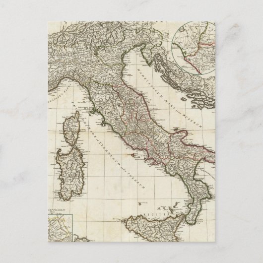  kaart van Italië (1764) (Voorkant)