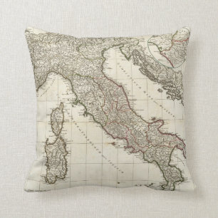  kaart van Italië (1764) Kussen