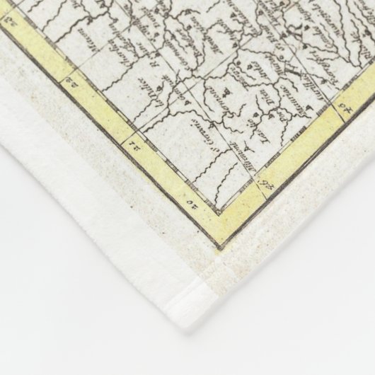  kaart van Italië (1770) Fleece Deken (Hoek)