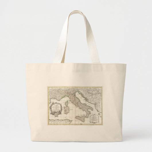 kaart van Italië (1770) Grote Tote Bag (Voorkant)