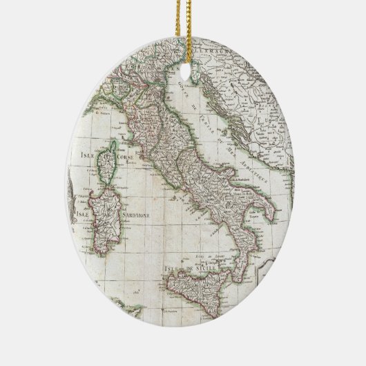  kaart van Italië (1770) Keramisch Ornament (Rechts)