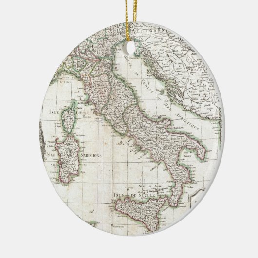  kaart van Italië (1770) Keramisch Ornament (Links)