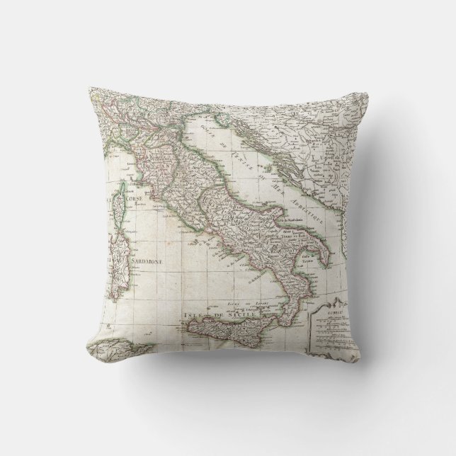  kaart van Italië (1770) Kussen (Voorkant)