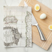  kaart van Italië (1770) Theedoek (Quarter Fold)