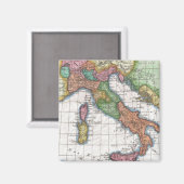 kaart van Italië (1780) Magneet (Voorkant / Achterkant)