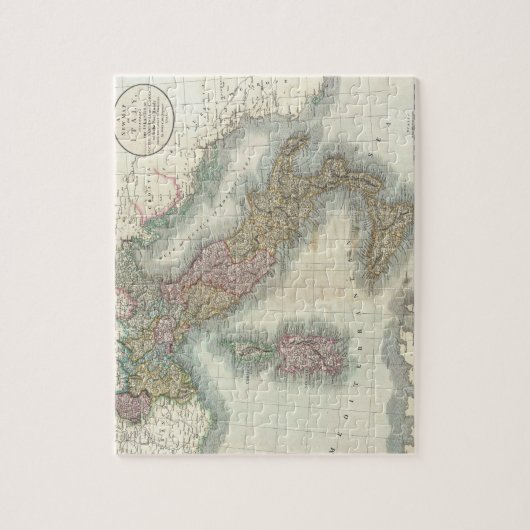  kaart van Italië (1799) Legpuzzel (Verticaal)